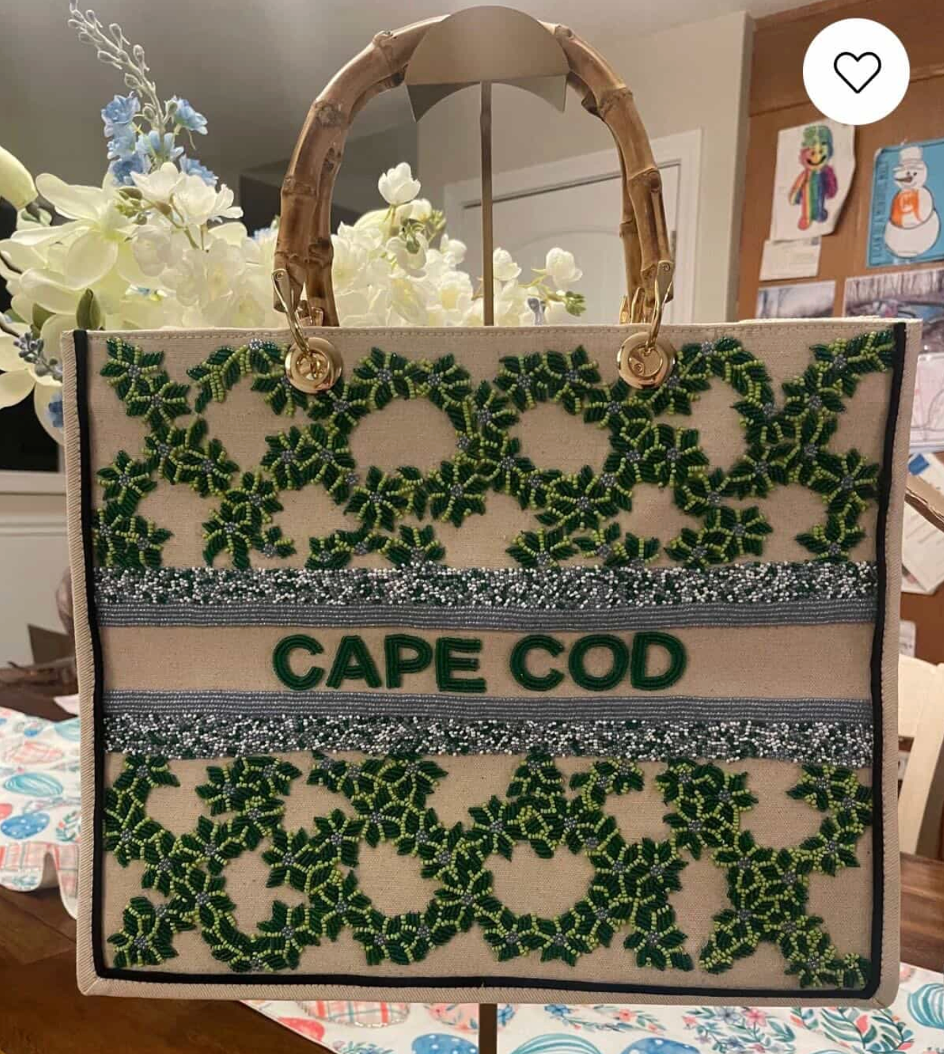 Summer in Cape Cod Custom Beaded Tote