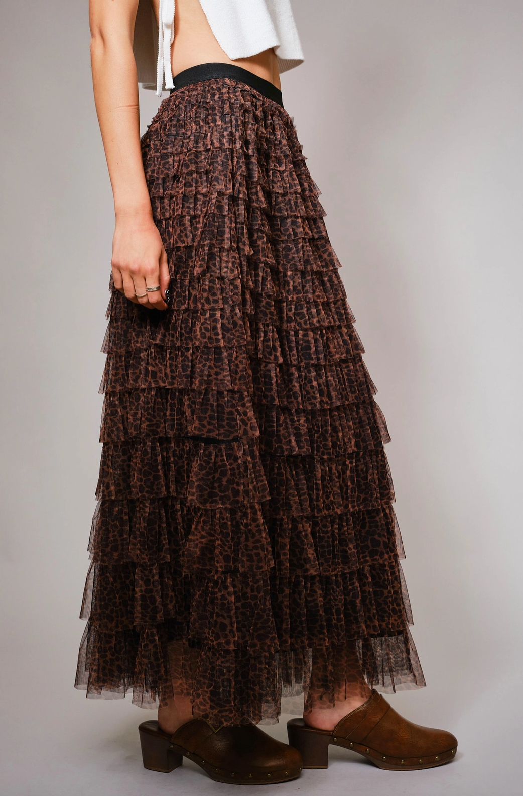 Leopard Rancher Ruffle Maxi