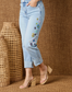 Omazing Flower Embroidery Jeans