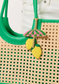 Lemon/Umbrella Beaded Bag Charm