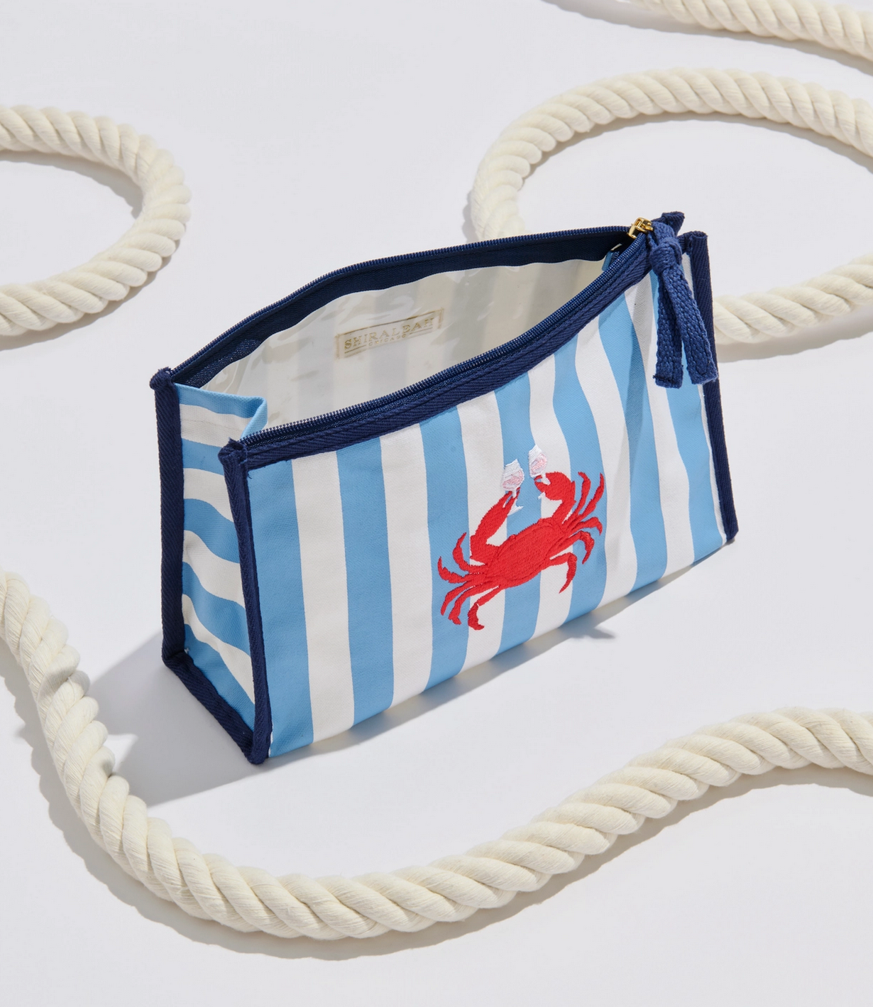 Crab & Rosé Zip Pouch