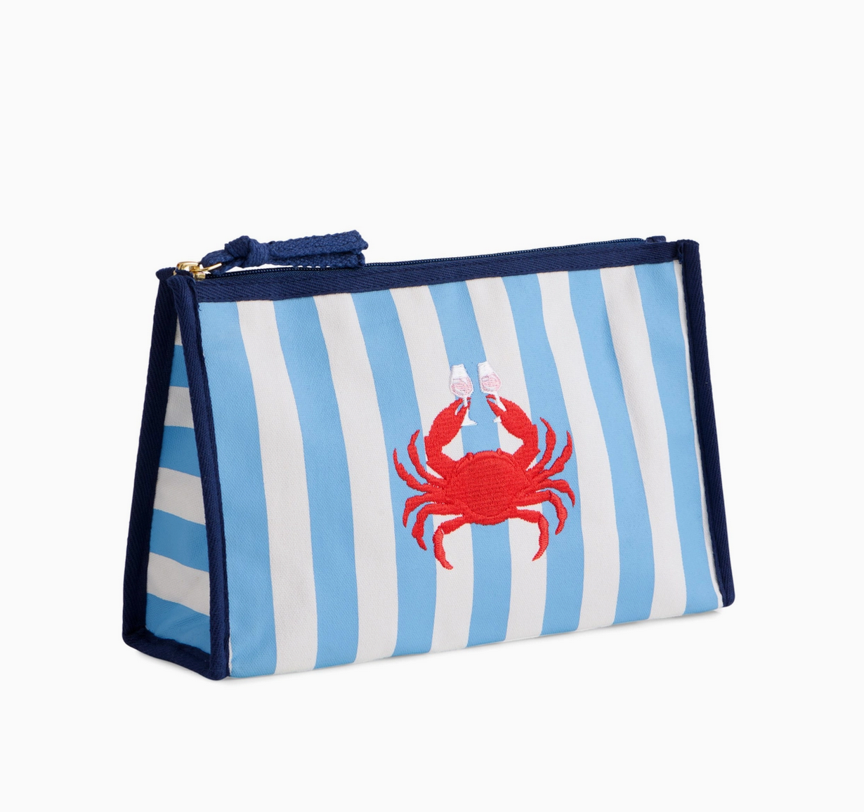 Crab & Rosé Zip Pouch