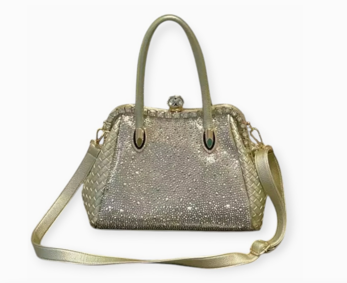Champagne Rhinestone Shoulder Bag