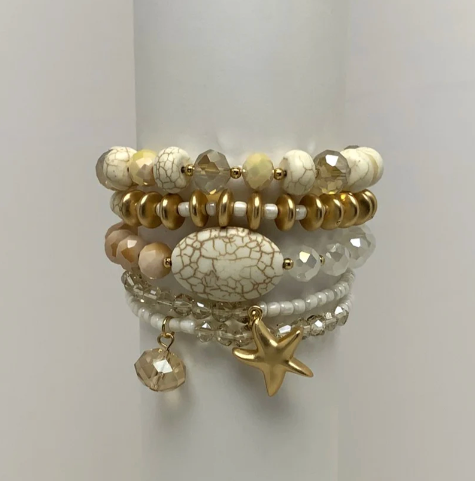 Layered Nautical Beaded Bracelet