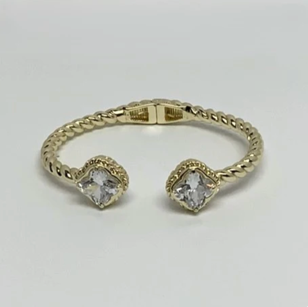 Twisted CZ End Bracelet