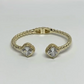 Twisted CZ End Bracelet