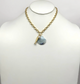 Blue Seashell Fish Pendant Necklace
