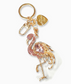 Purse Charm Crystal Flamingo Gold Pink