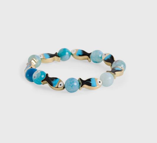 Enamel Fish Stretch Bracelet