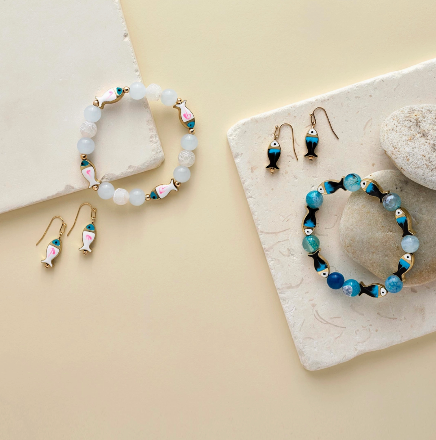 Enamel Fish Stretch Bracelet