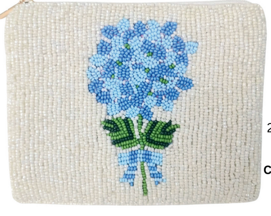 Beaded Cape Hydrangea coin Purse