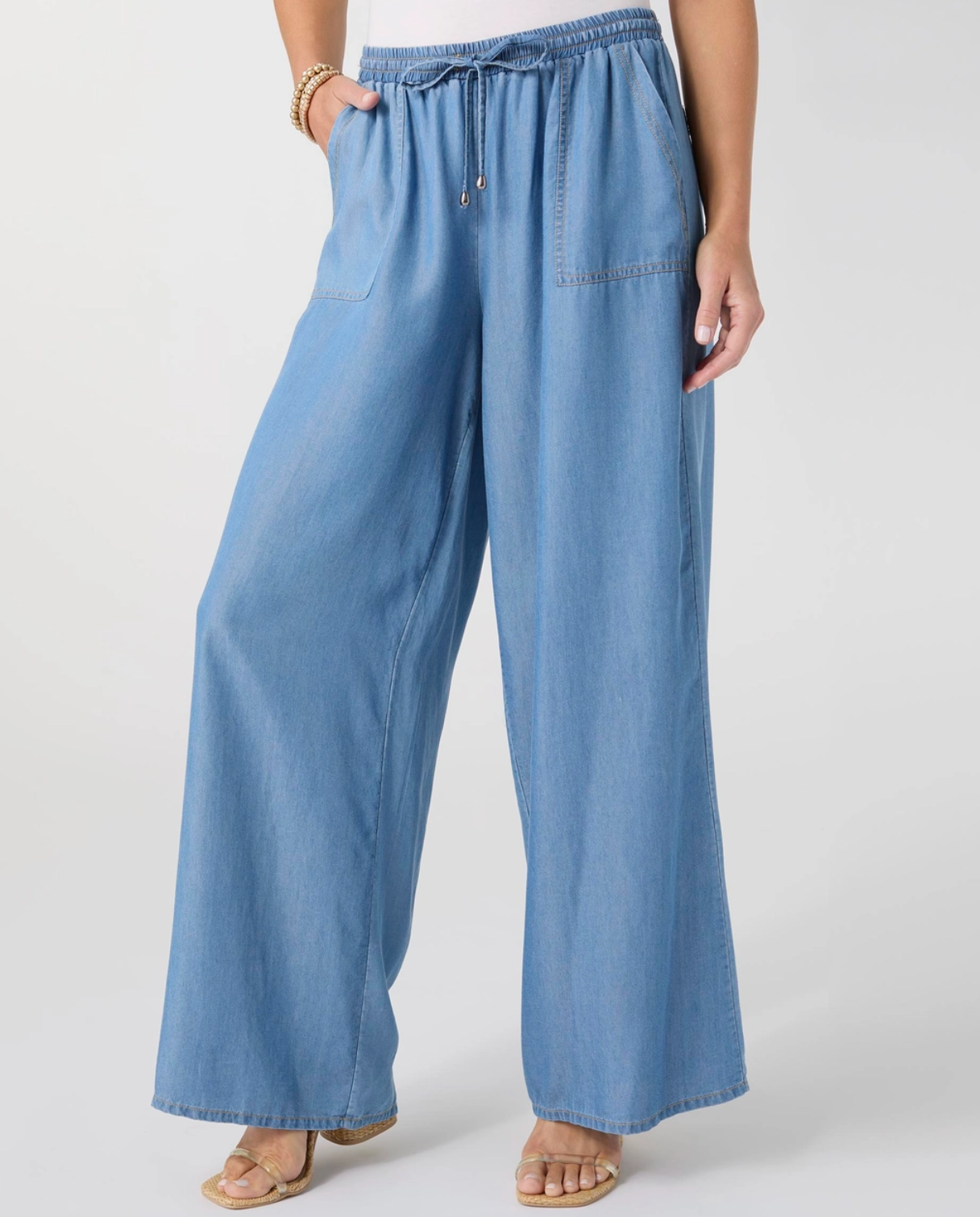 Khloe Chambray Pant with Pockets