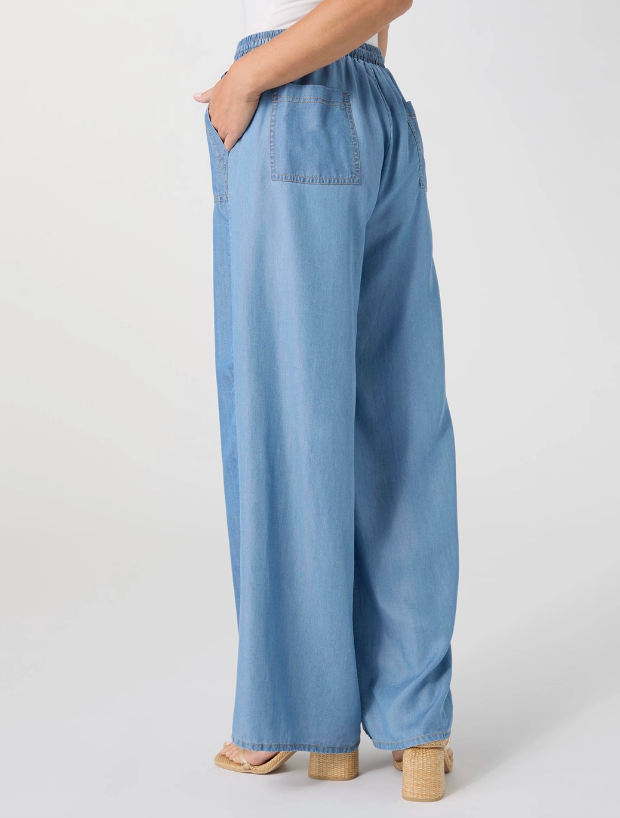 Khloe Chambray Pant with Pockets