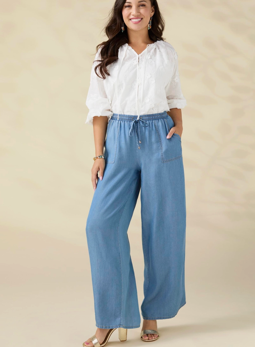 Khloe Chambray Pant with Pockets