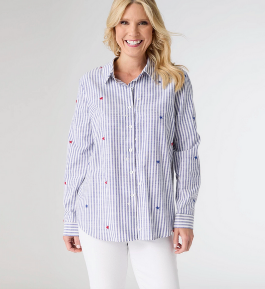 Striped Blouse with Stars