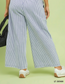 Stripe Wide-Leg Pants: