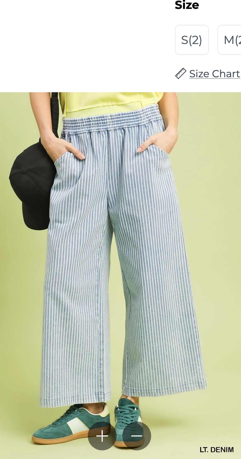 Stripe Wide-Leg Pants: