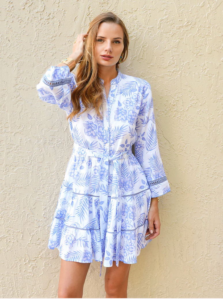 Ginah Dress Blue