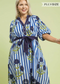 Striped Floral Maxi Dress with Waist Tie