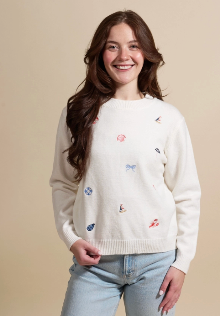 Refined Knit Sweater–Seaside Haven