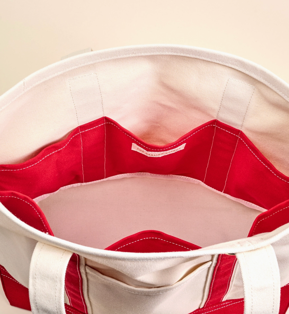 The Signature Canvas Tote Bag–Red