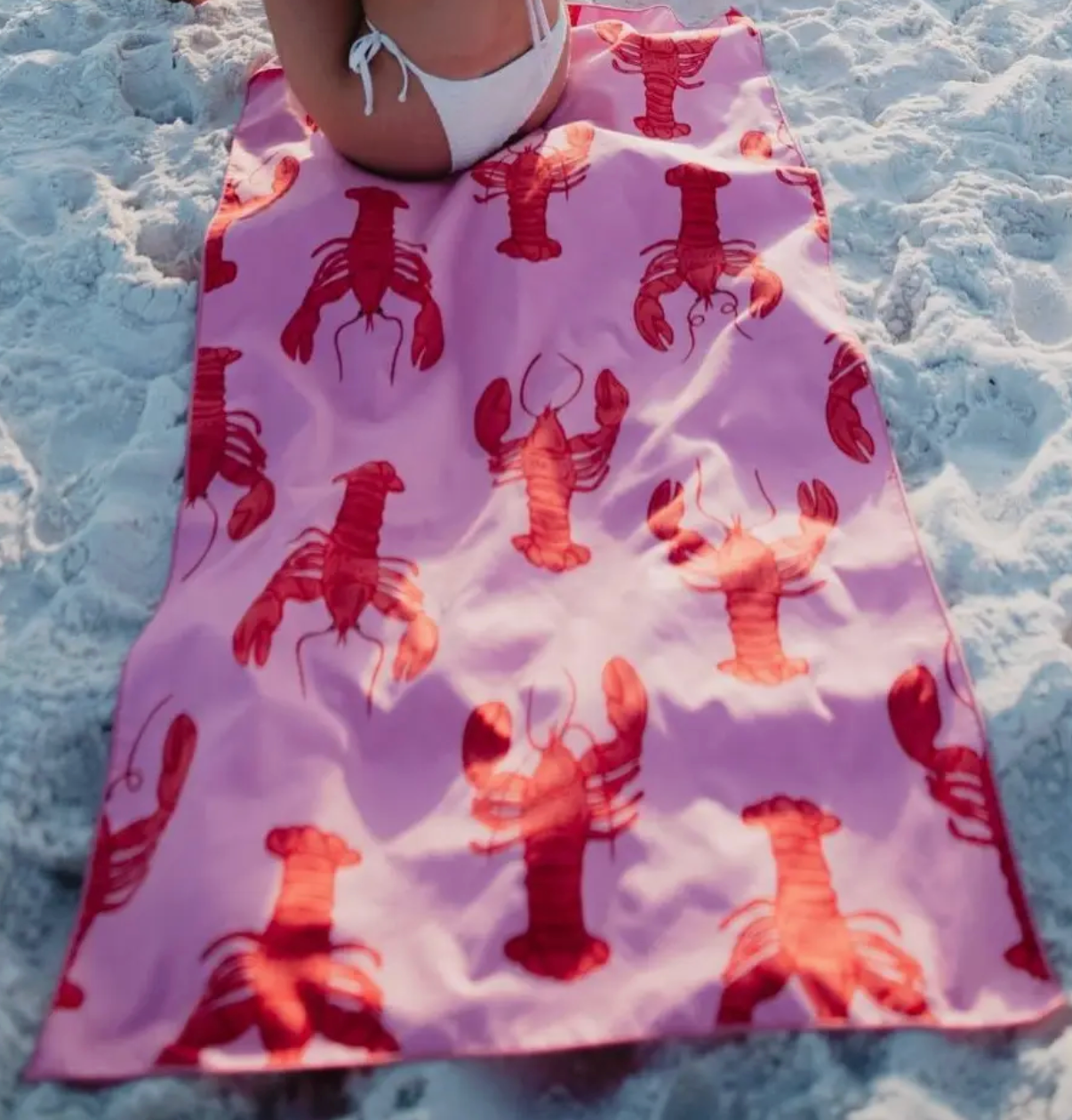 Quick Dry Reversible Towel: Lobsters