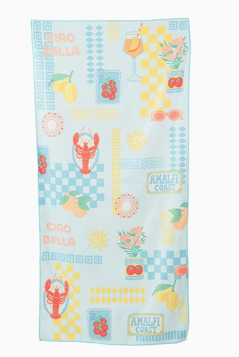 Quick Dry Reversible Towel: Italian Summer