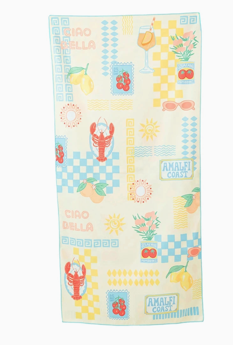 Quick Dry Reversible Towel: Italian Summer