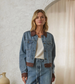 Denim Jacket with Faux Suede Contrast Pre Order