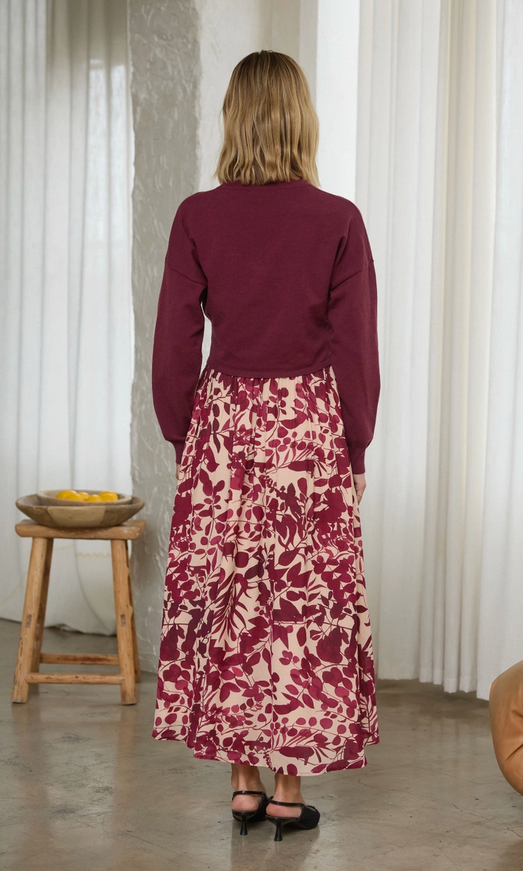 Mixed Media 2-Piece Maxi Dress Pre Order