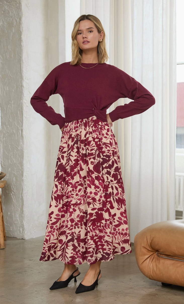 Mixed Media 2-Piece Maxi Dress Pre Order