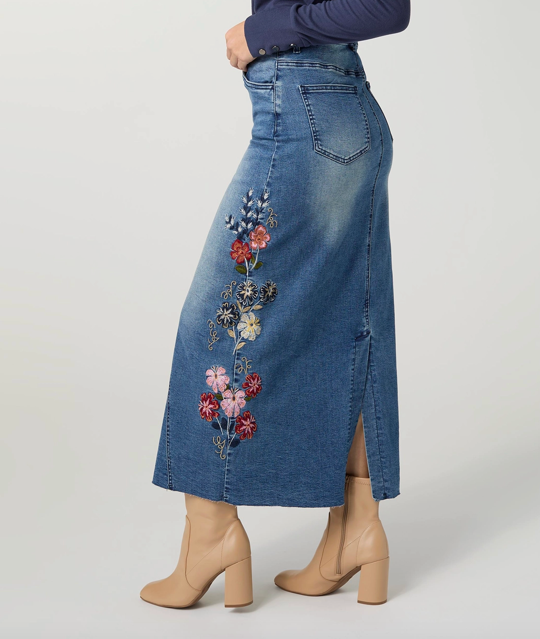 The Wildflower Denim Maxi: Pre Order