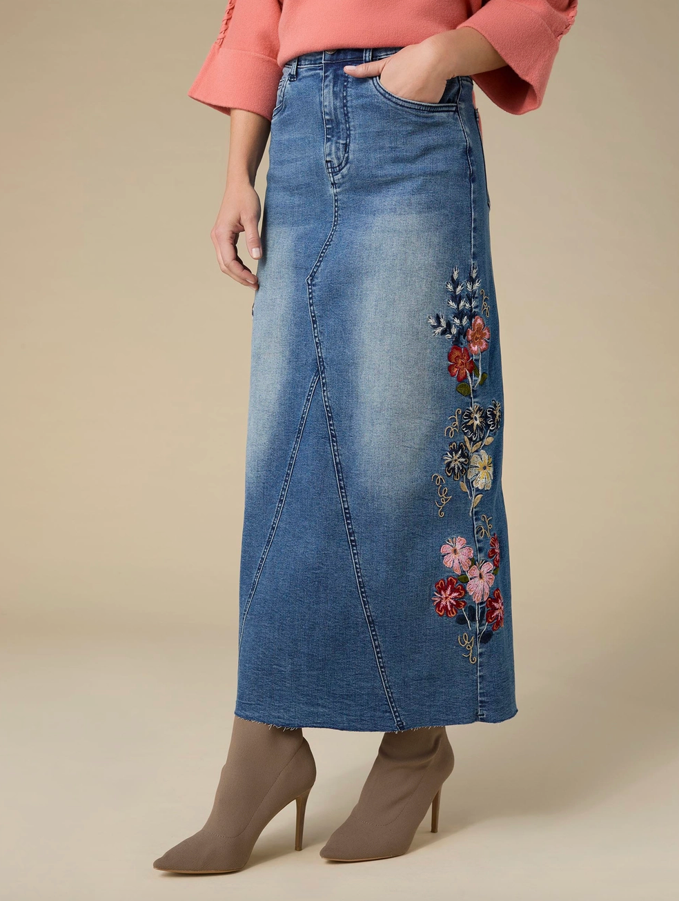 The Wildflower Denim Maxi: Pre Order
