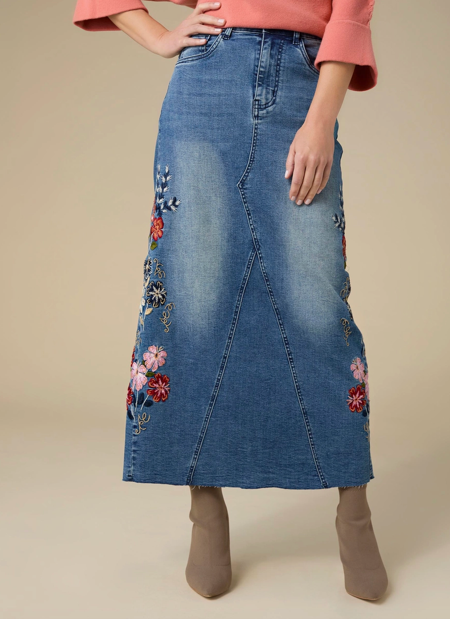 The Wildflower Denim Maxi: Pre Order