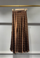 Parisian Polka Silk Skirt: Brown