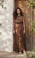 Parisian Polka Silk Skirt: Brown