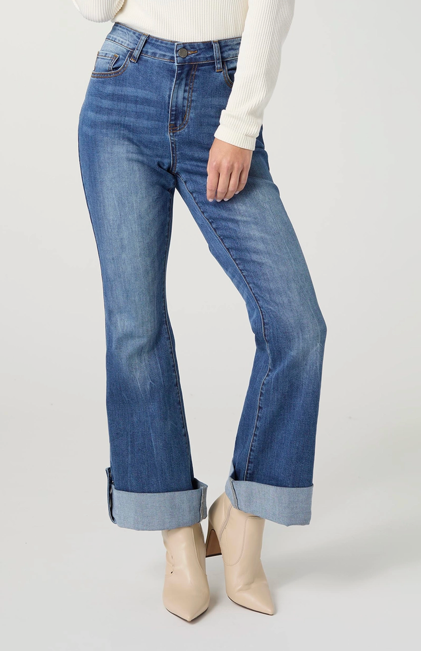 Soft Flare Ankle with Snap Roll Cuff