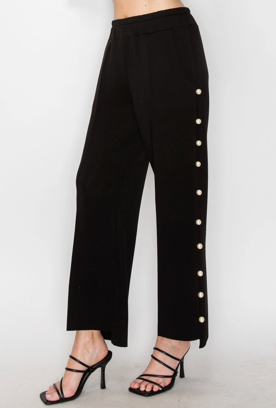 Farrah French Scuba Pearl Long Pant