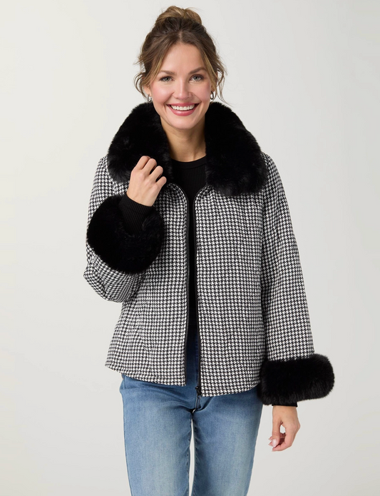 Bex Quilted Jacket with Faux Fur Trim