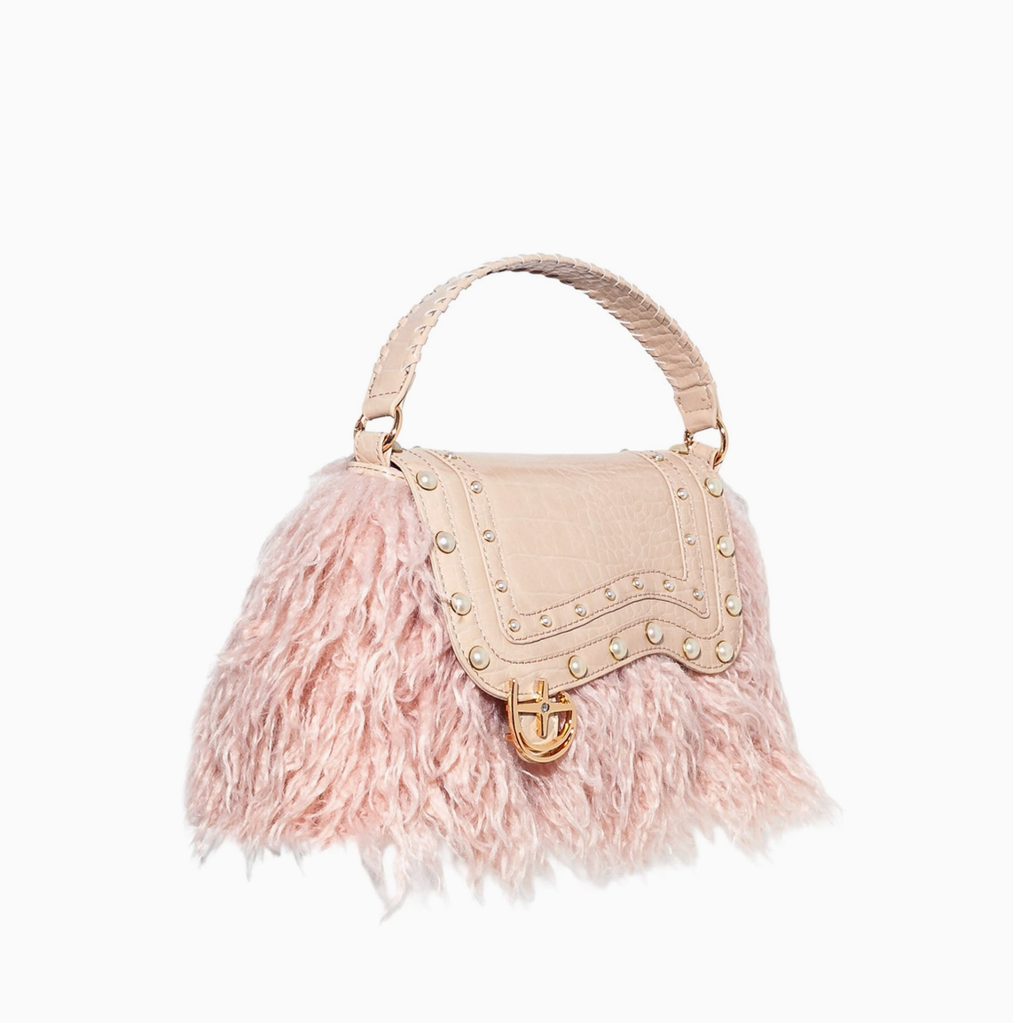 Pearlized Puff Crossbody Pink Powder