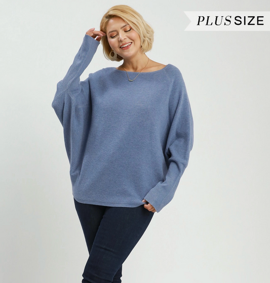 Dolman Dream Sweater: Blue
