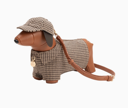 dachshund Houndstooth Crossbody