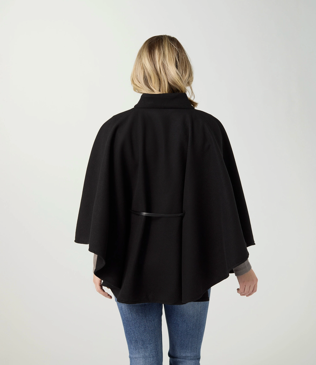 Juliet Faux Wool Wrap with Leather Tie