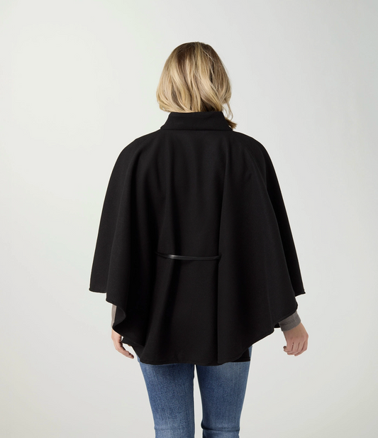 Juliet Faux Wool Wrap with Leather Tie