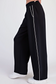 Butter Soft Piping Baggy Pants: Black