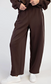 Butter Soft Piping Baggy Pants: Espresso