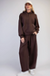 Butter Soft Piping Baggy Pants: Espresso