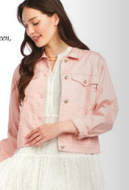 Dreamy Blush Denim Jacket