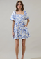 Leya Floral Pleated Mini Dress