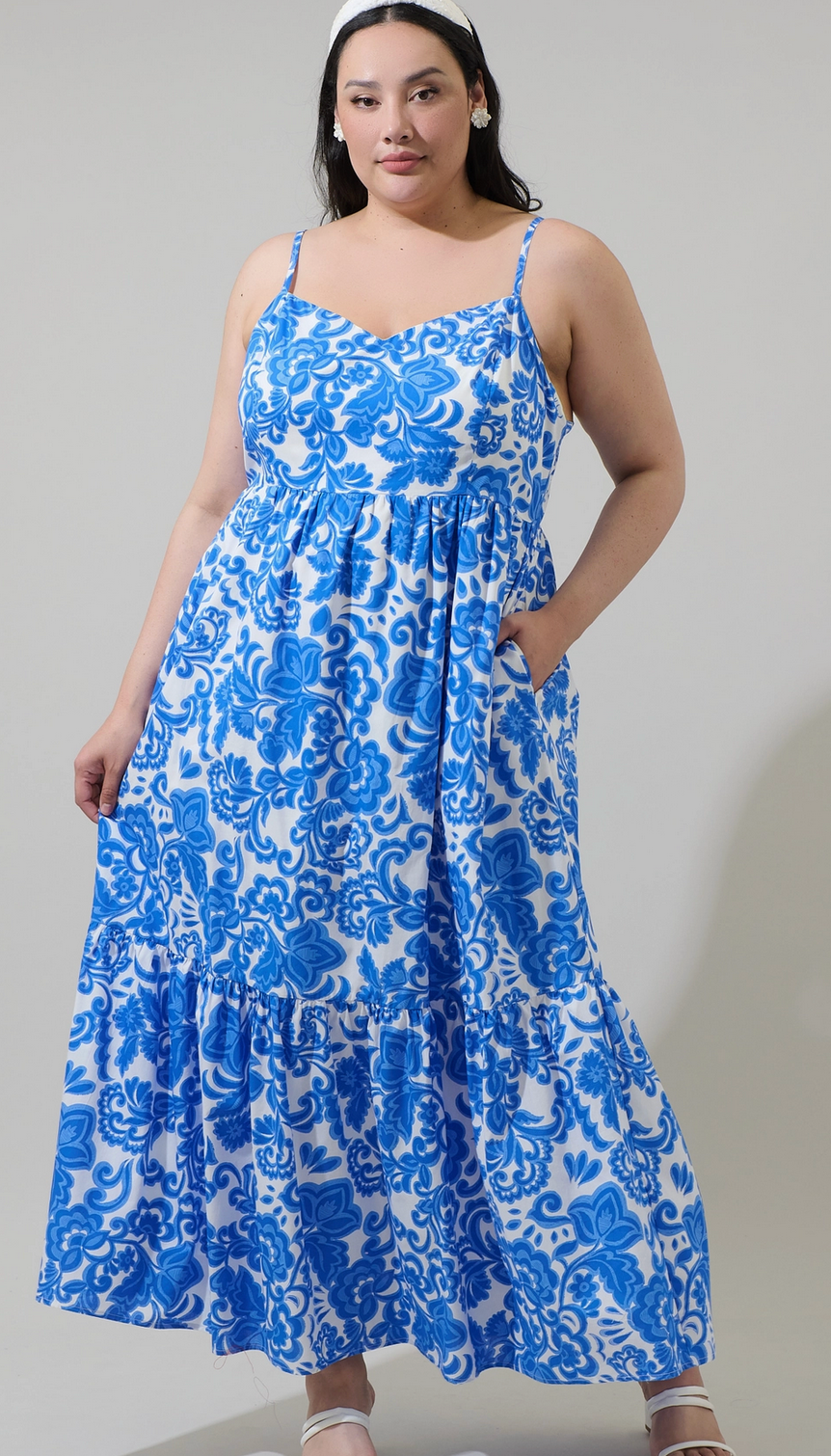 Magee Floral Cabana Flowy Maxi Dress